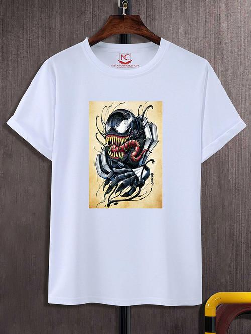 round neck chest printed t-shirt - 20733753 - Standard Image - 0