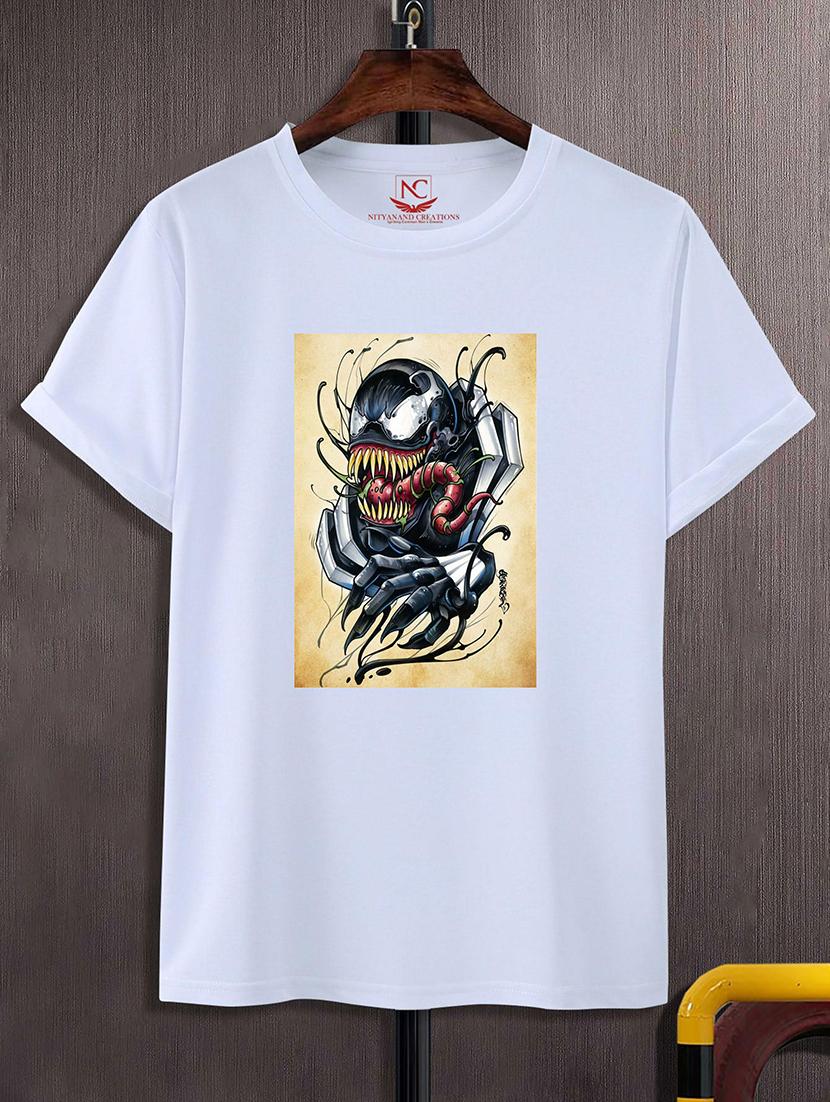 round neck chest printed t-shirt - 20733753 - Zoom Image - 0