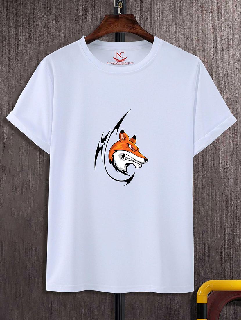 round neck chest printed t-shirt - 20733840 - Zoom Image - 0