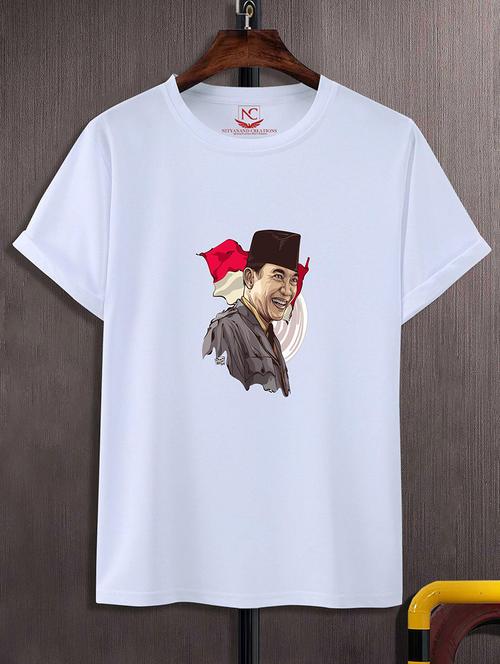 round neck chest printed t-shirt - 20733860 - Standard Image - 0