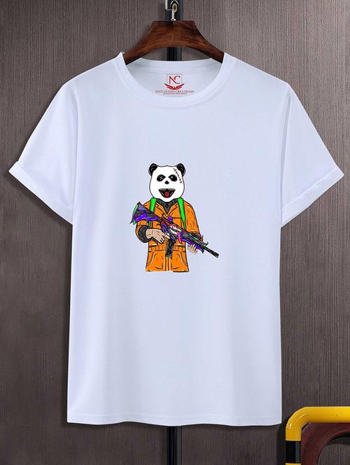 round neck chest printed t-shirt - 20733865 - Standard Image - 0