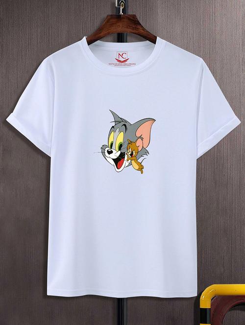round neck chest printed t-shirt - 20733901 - Standard Image - 0