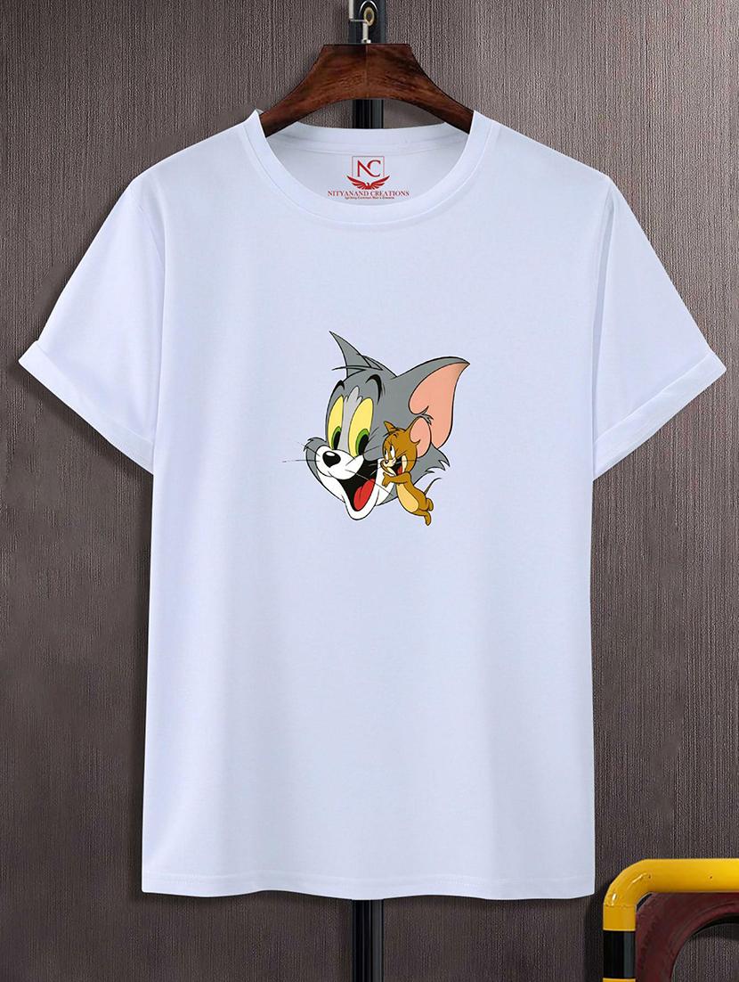 round neck chest printed t-shirt - 20733901 - Zoom Image - 0