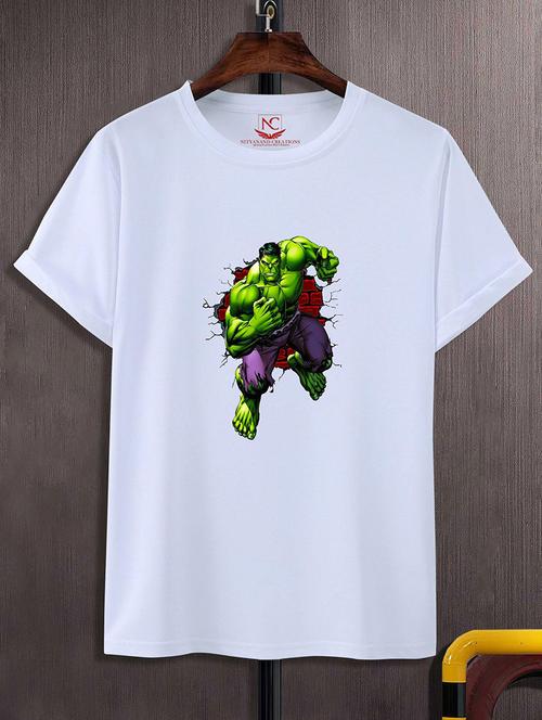 round neck chest printed t-shirt - 20733967 - Standard Image - 0