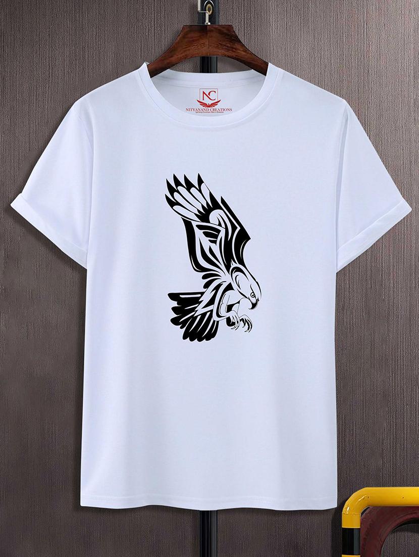 round neck chest printed t-shirt - 20733974 - Zoom Image - 0
