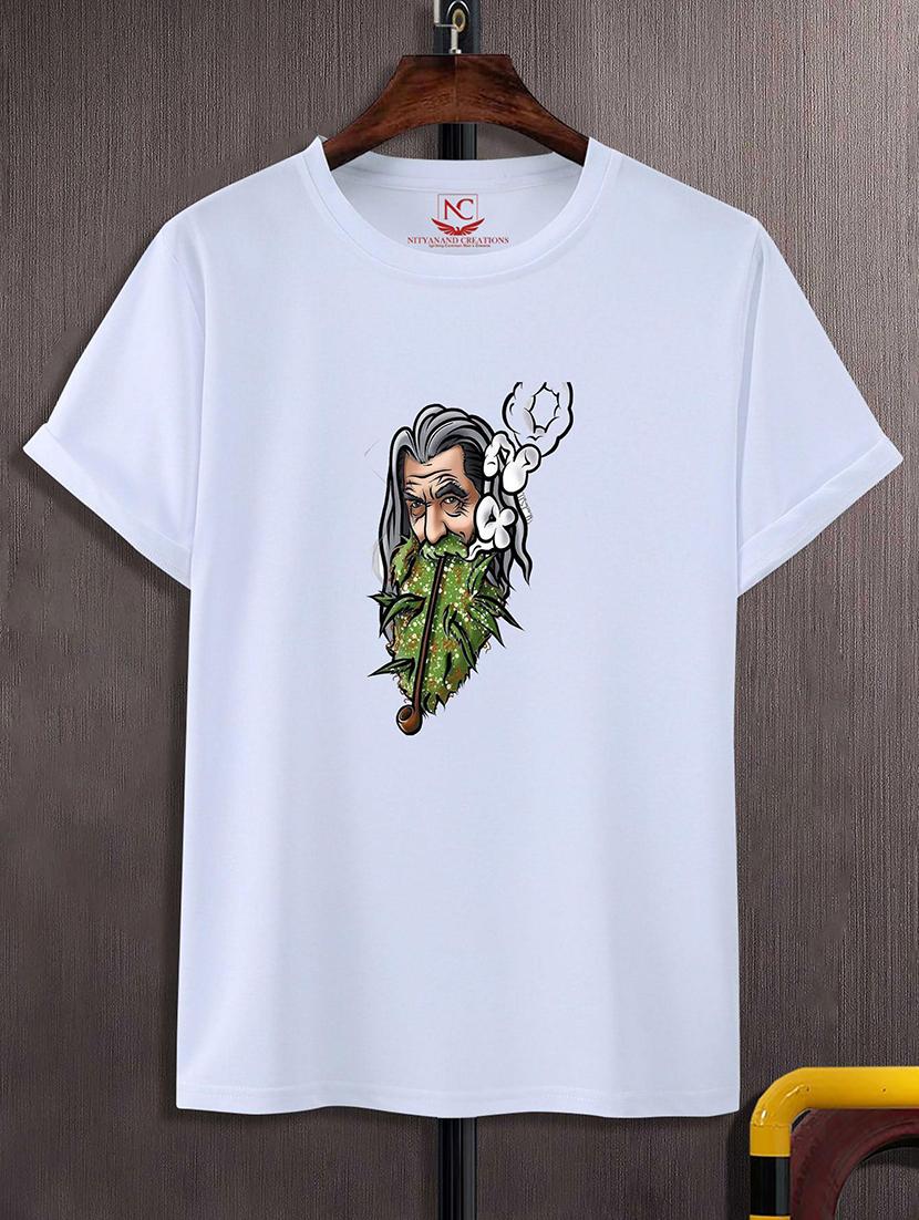 round neck chest printed t-shirt - 20733979 - Zoom Image - 0