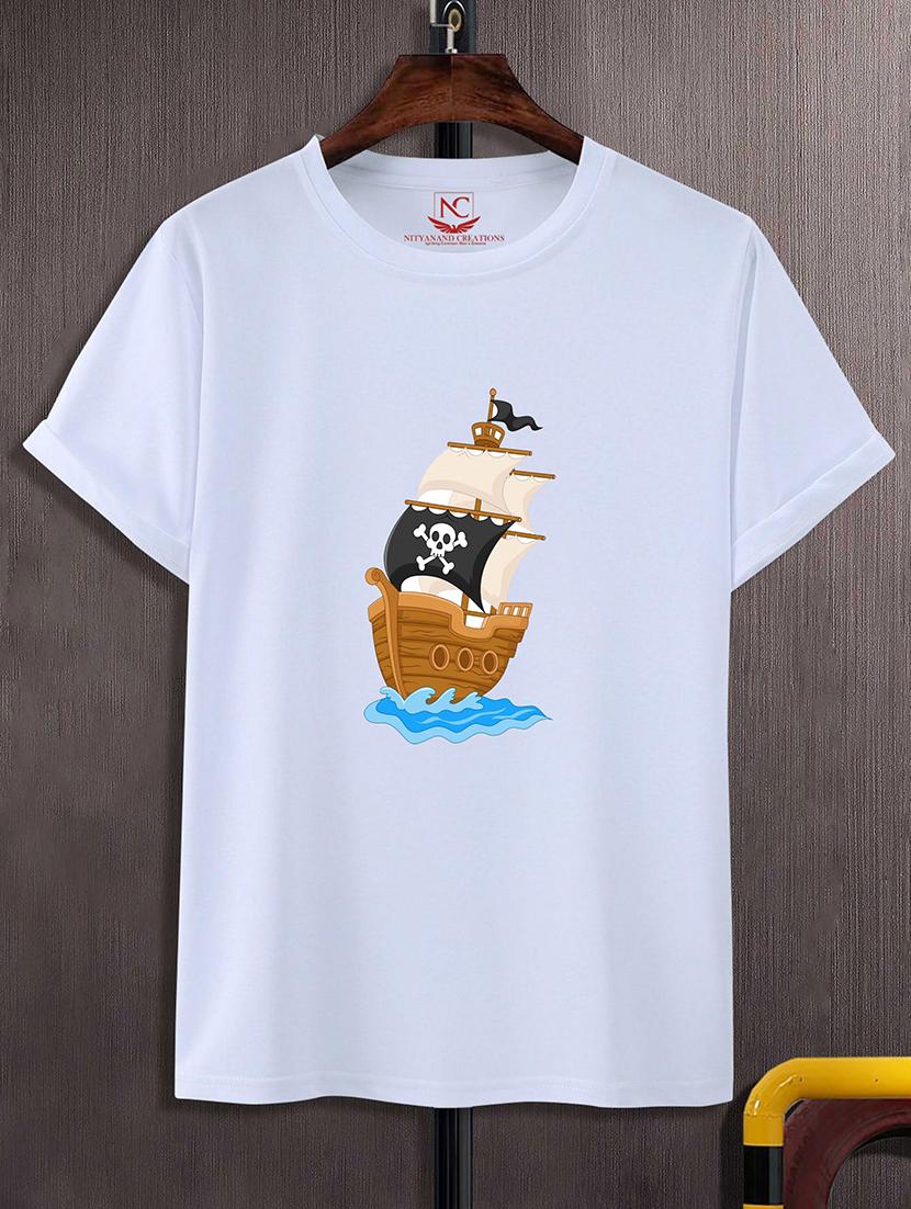 round neck chest printed t-shirt - 20733986 - Zoom Image - 0