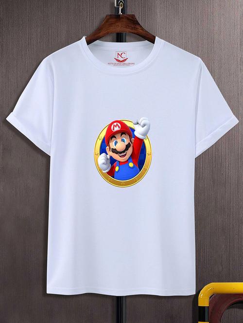 round neck chest printed t-shirt - 20733992 - Standard Image - 0