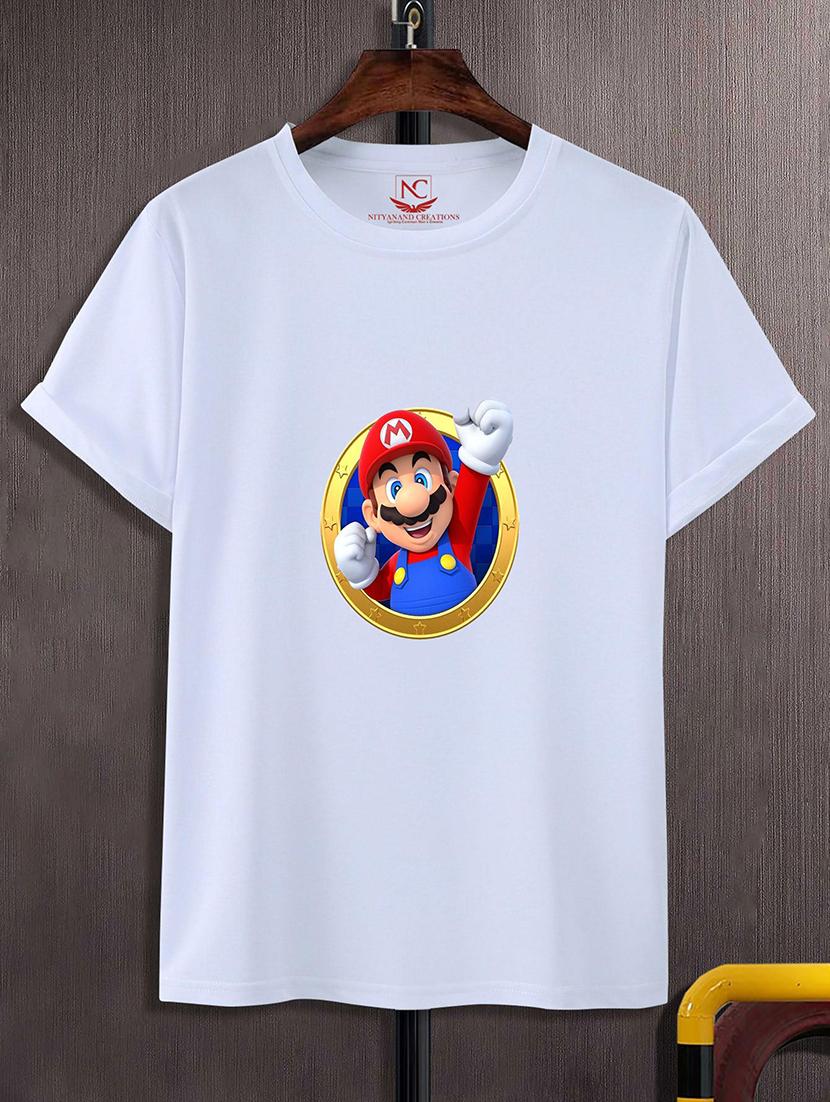 round neck chest printed t-shirt - 20733992 - Zoom Image - 0