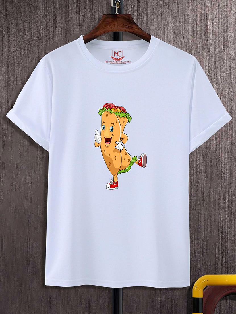 round neck chest printed t-shirt - 20734008 - Zoom Image - 0