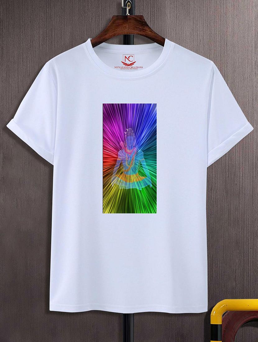 round neck chest printed t-shirt - 20734049 - Zoom Image - 0