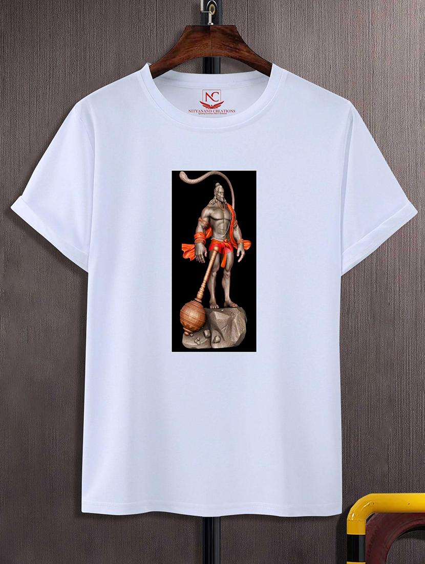 round neck chest printed t-shirt - 20734052 - Zoom Image - 0