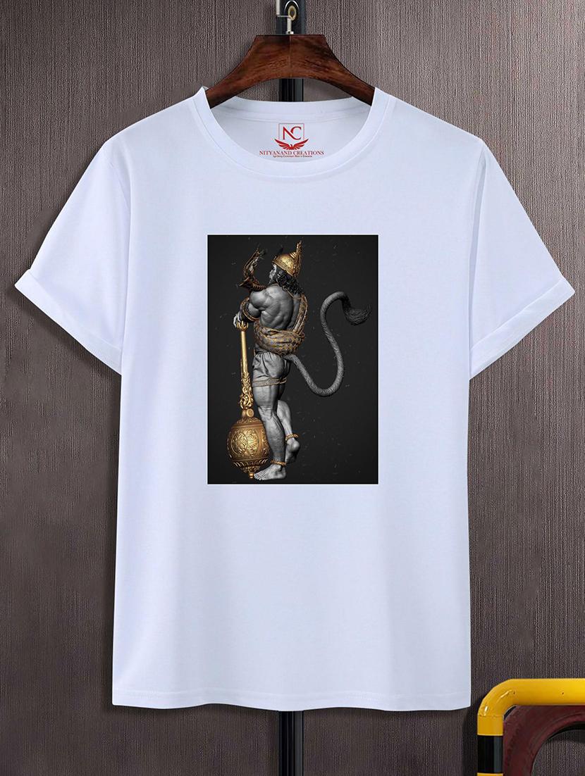 round neck chest printed t-shirt - 20734077 - Zoom Image - 0