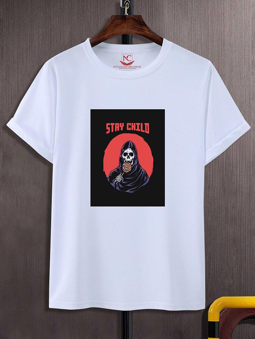 round neck chest printed t-shirt - 20734154 - Zoom Image - 0