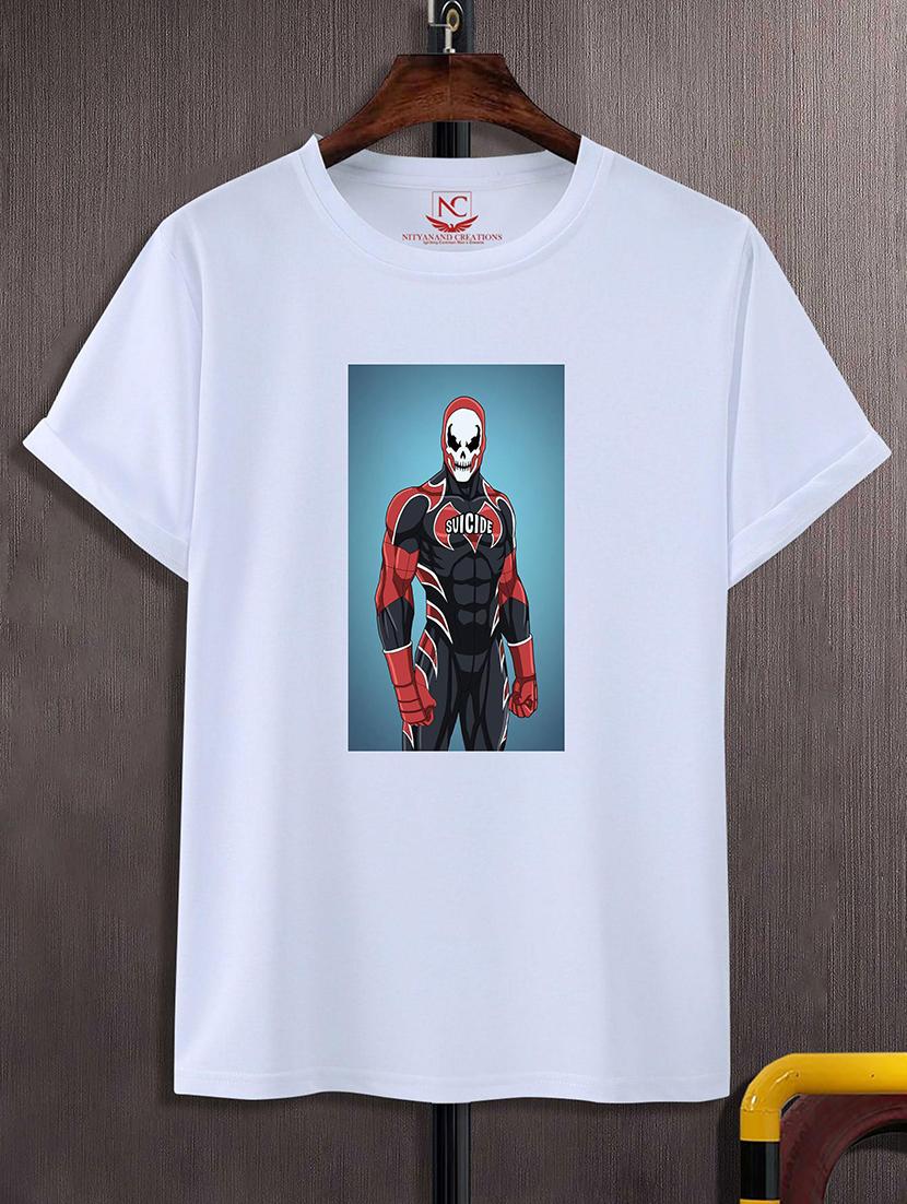 round neck chest printed t-shirt - 20734158 - Zoom Image - 0