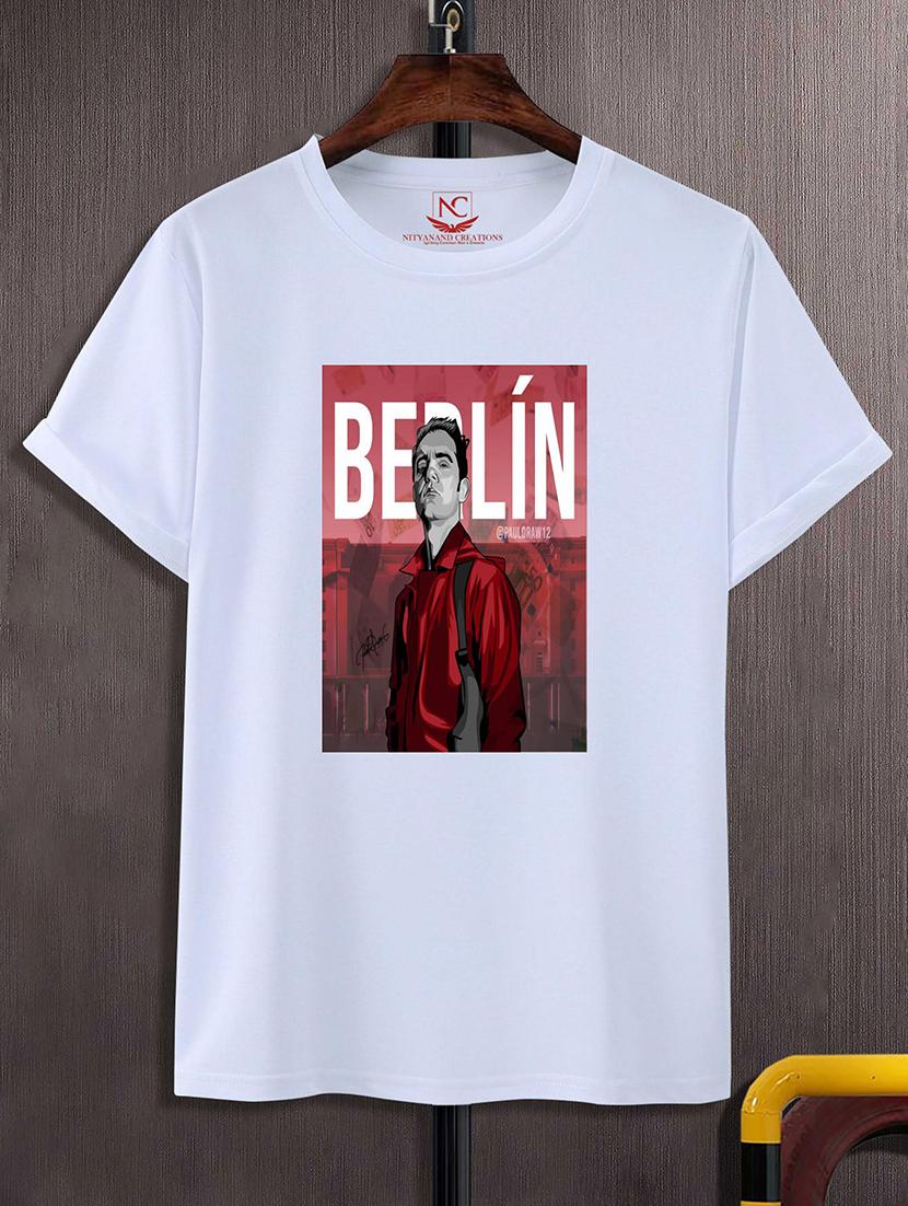 round neck chest printed t-shirt - 20734214 -  Zoom Image - 0