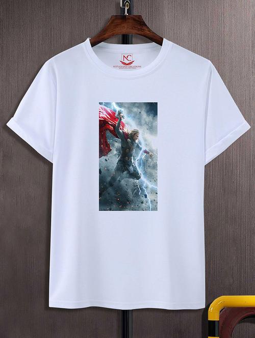 round neck chest printed t-shirt - 20734277 - Standard Image - 0
