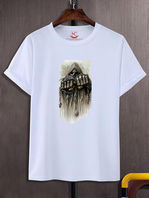 round neck chest printed t-shirt - 20734369 - Standard Image - 0
