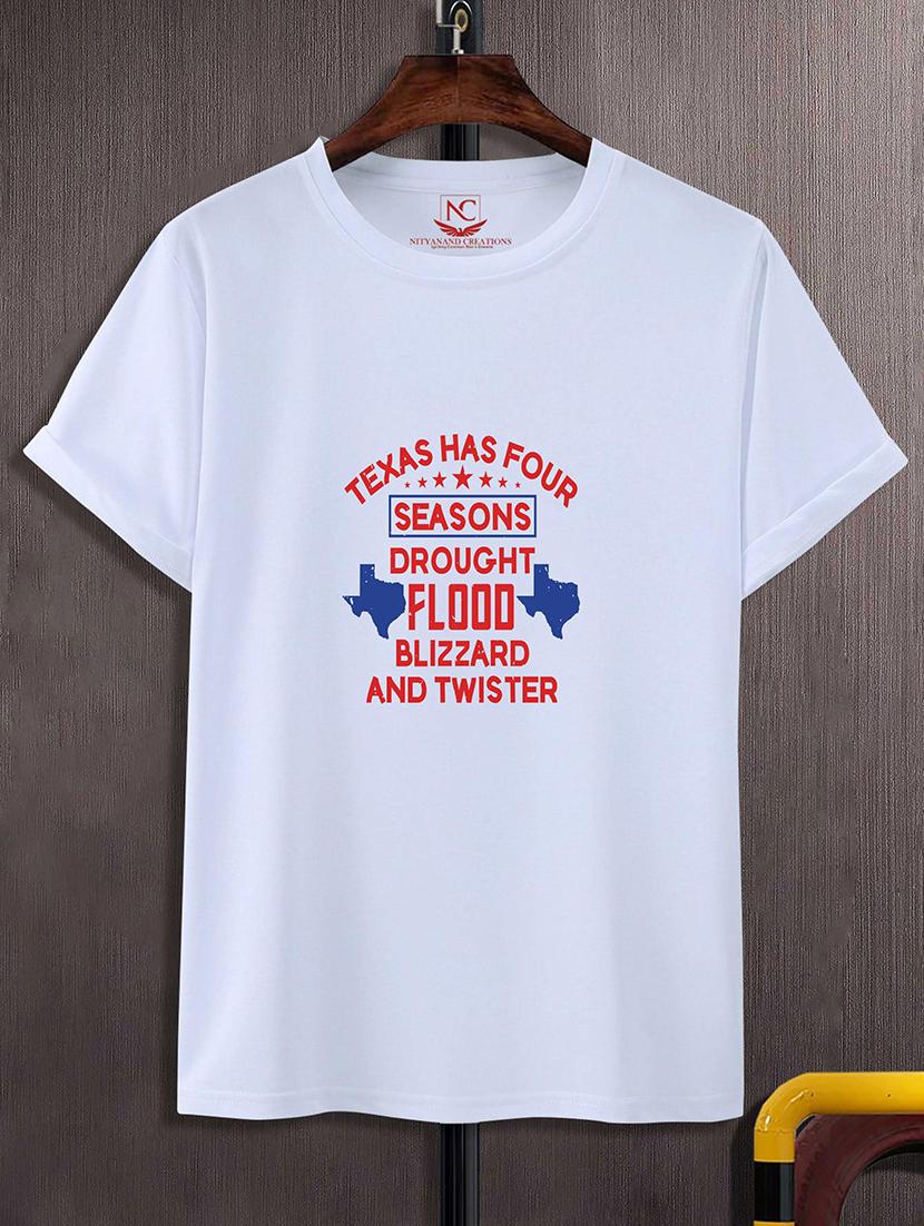 round neck chest printed t-shirt - 20734726 -  Zoom Image - 0