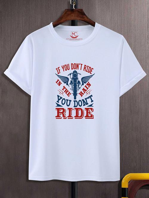 round neck chest printed t-shirt - 20734743 - Standard Image - 0