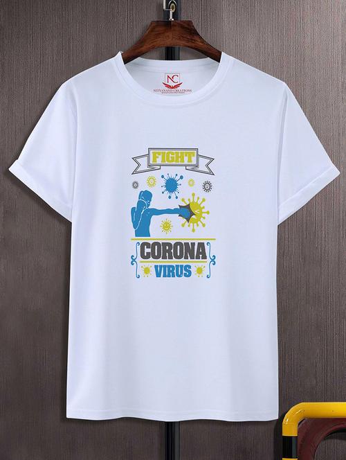round neck chest printed t-shirt - 20734764 - Standard Image - 0