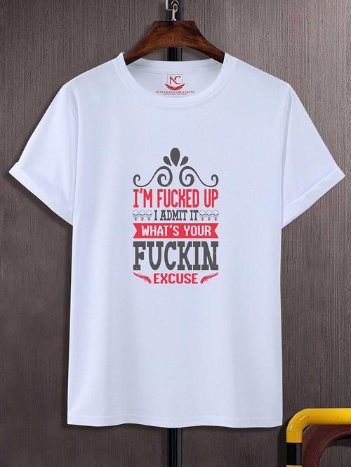 round neck chest printed t-shirt - 20734766 - Standard Image - 0