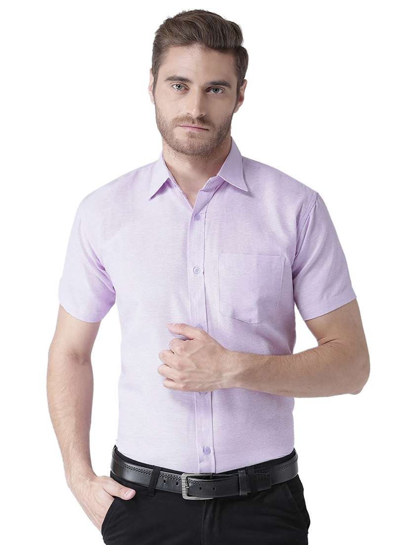 men lavender solid formal shirt - 20735706 - Zoom Image - 0