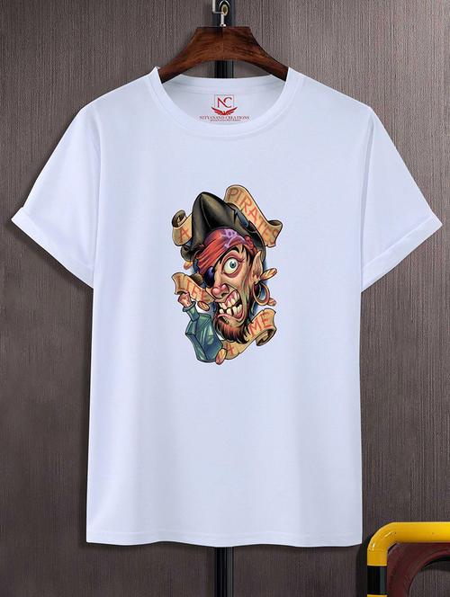 round neck chest printed t-shirt - 20737878 - Standard Image - 0