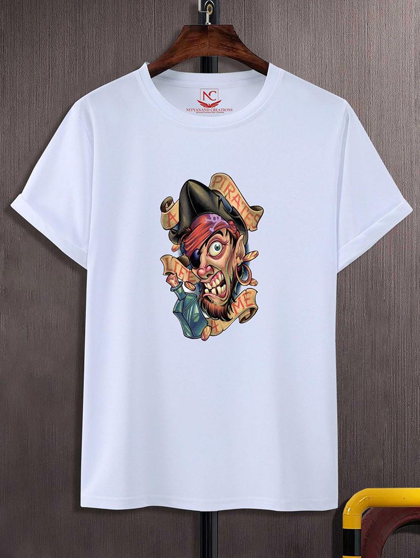 round neck chest printed t-shirt - 20737878 - Zoom Image - 0