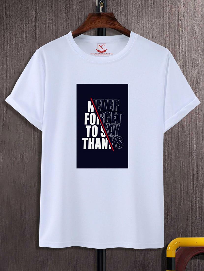round neck chest printed t-shirt - 20738008 -  Zoom Image - 0