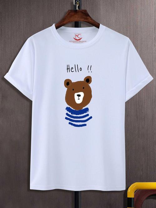round neck chest printed t-shirt - 20738020 - Standard Image - 0