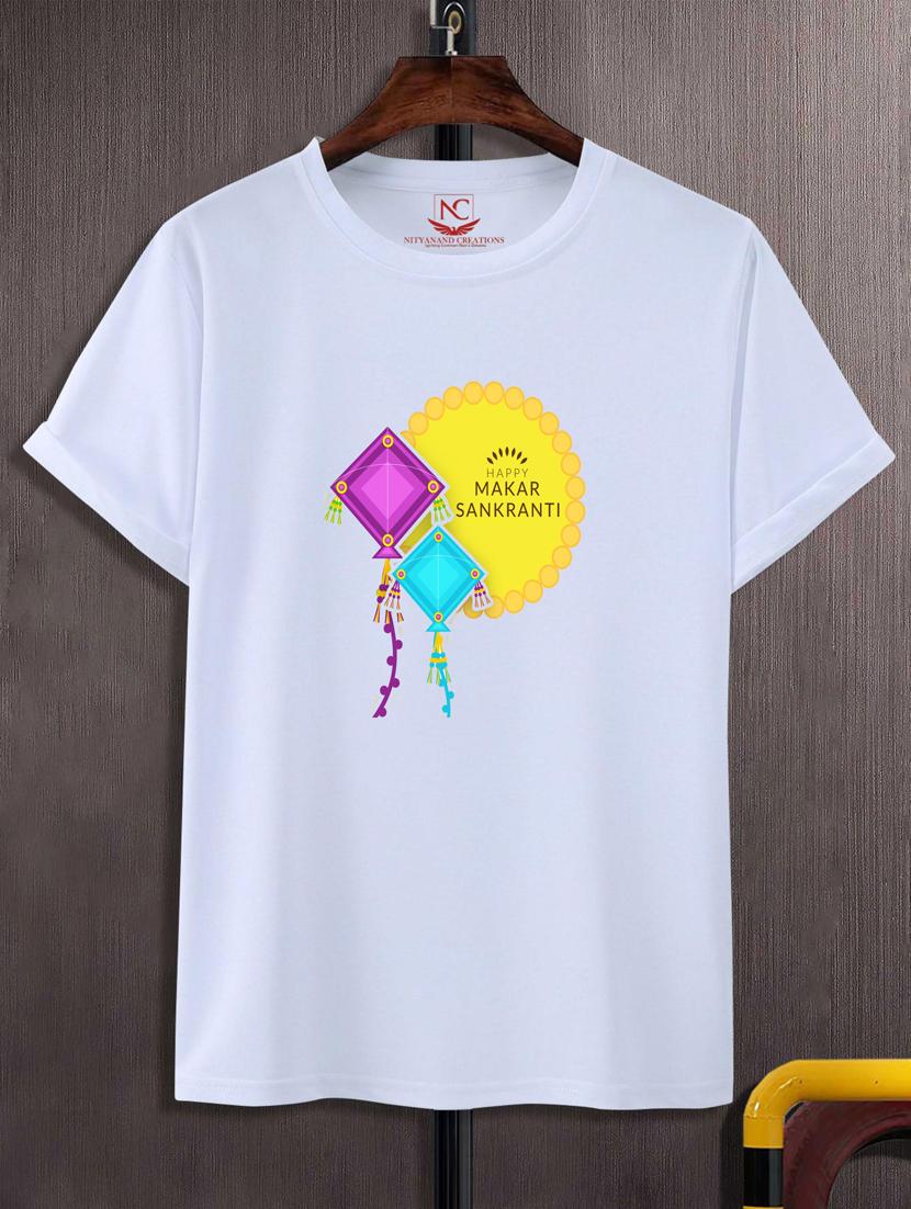 round neck chest printed t-shirt - 20738022 - Zoom Image - 0