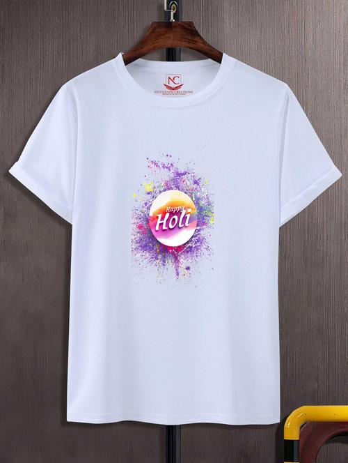 round neck chest printed t-shirt - 20738055 - Standard Image - 0