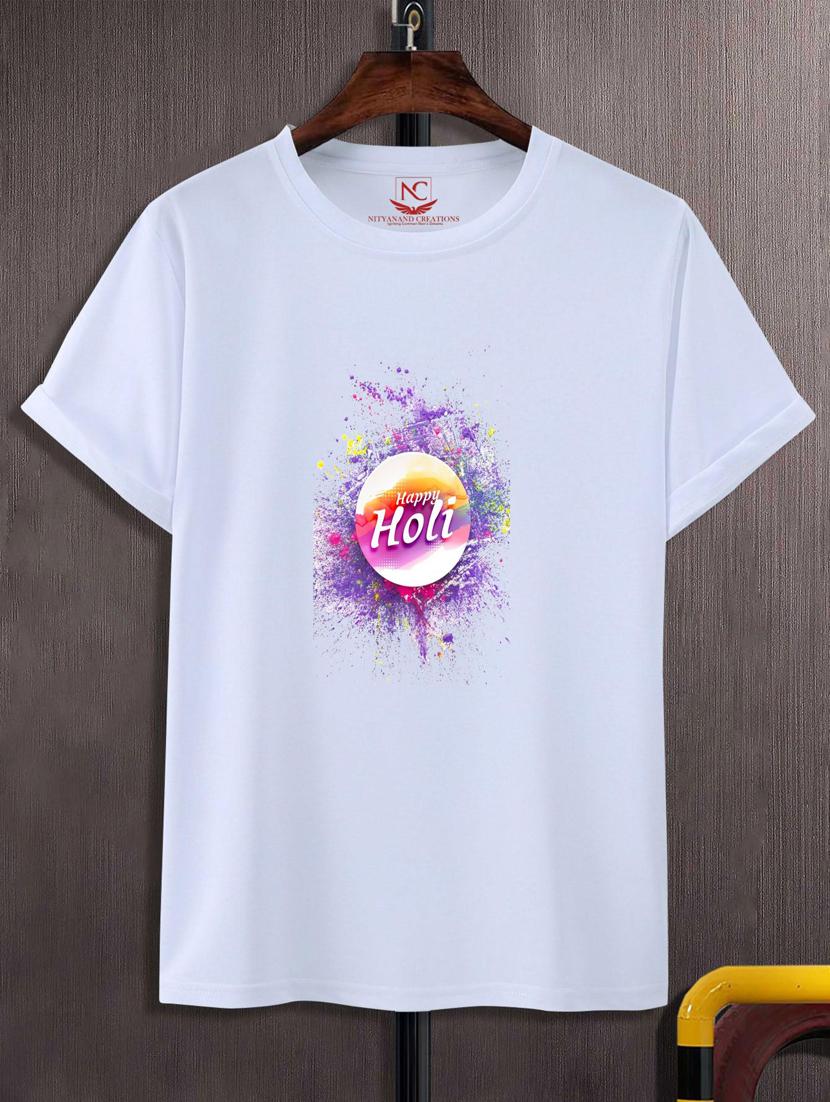 round neck chest printed t-shirt - 20738055 - Zoom Image - 0