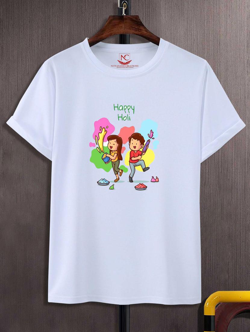 round neck chest printed t-shirt - 20738057 - Zoom Image - 0