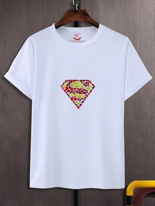 round neck chest printed t-shirt - 20738067 -  Standard Image - 0