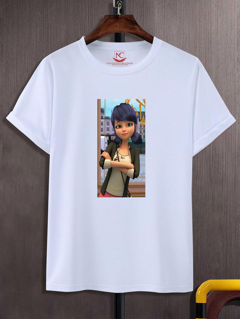 round neck chest printed t-shirt - 20738118 -  Zoom Image - 0