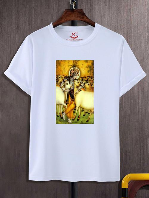 white polyester regular t-shirt - 20741442 - Standard Image - 0