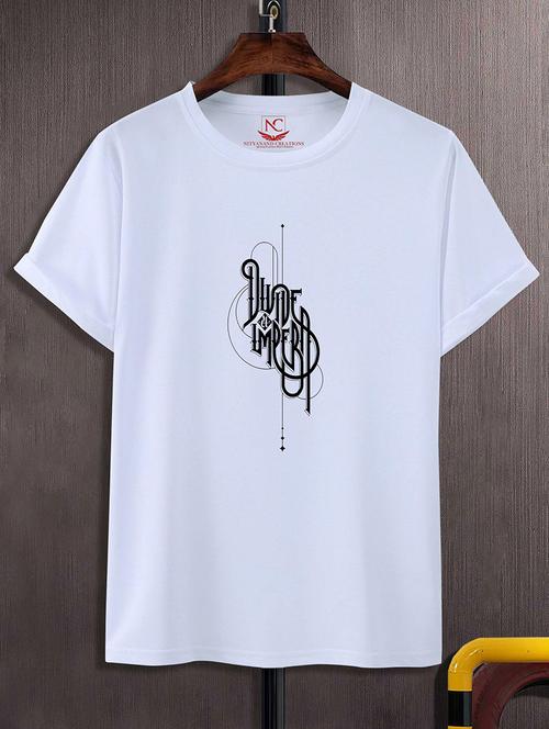unisex typographic printed t-shirt - 20742341 -  Standard Image - 0