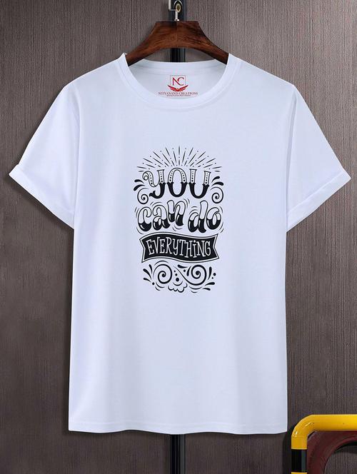 white polyester regular t-shirt - 20742631 -  Standard Image - 0
