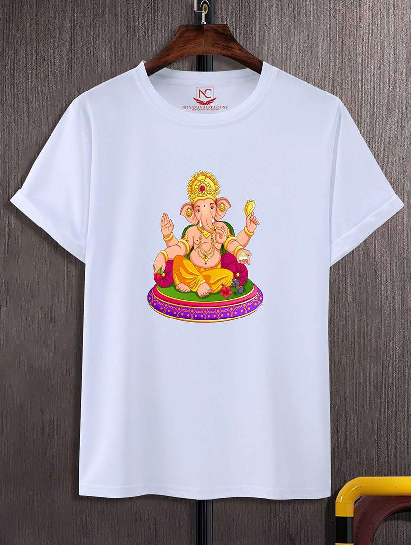 white polyester regular t-shirt