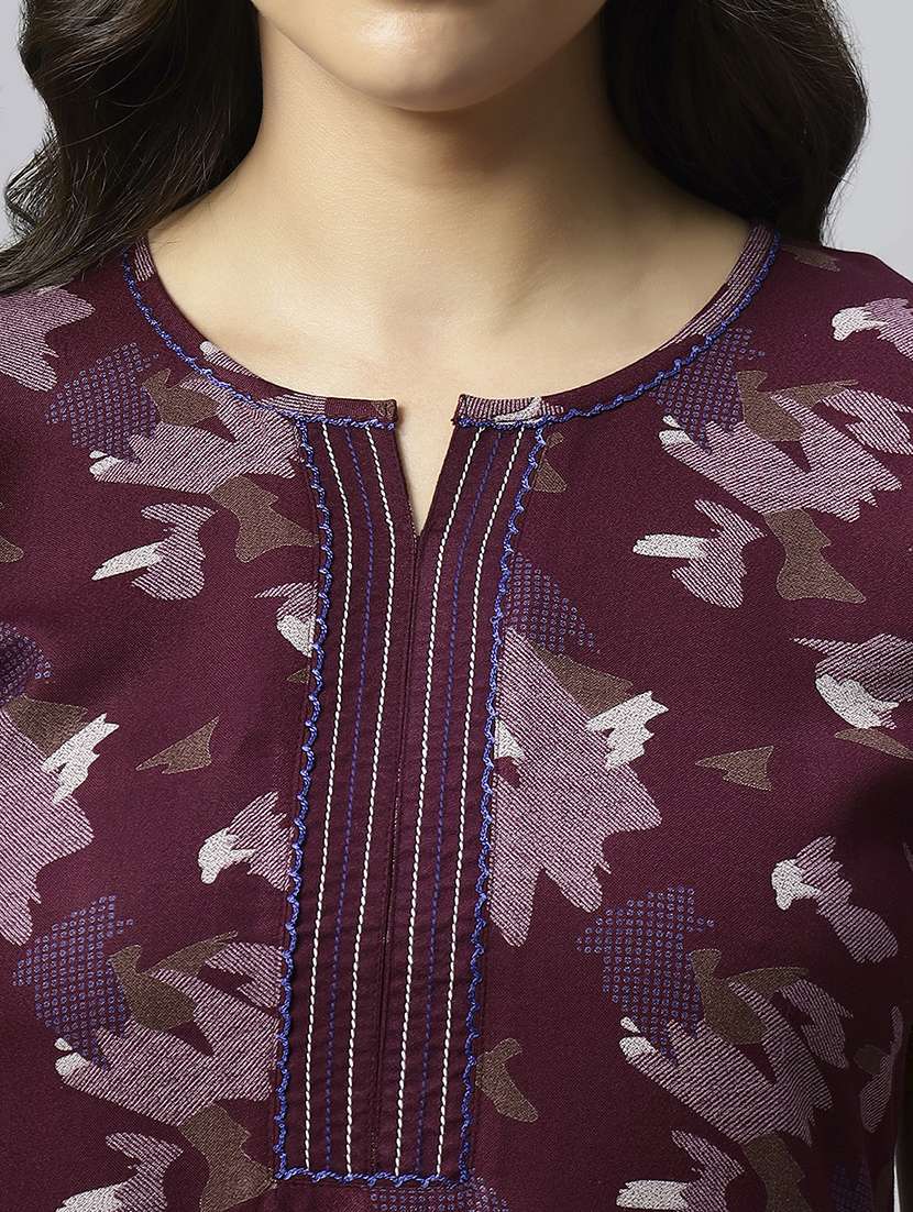 women printed short sleeve nighty - 20742775 -  Standard Image - 5