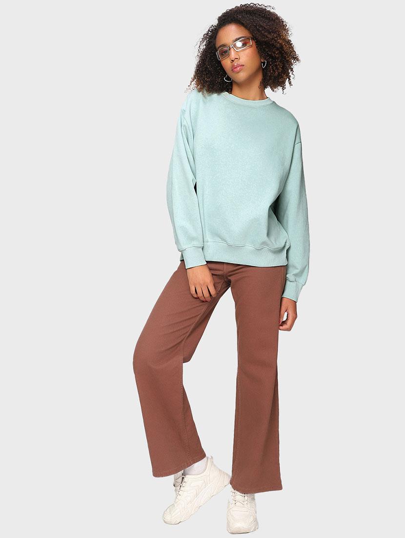 grey cotton blend plain sweatshirt - 20743285 - Standard Image - 3