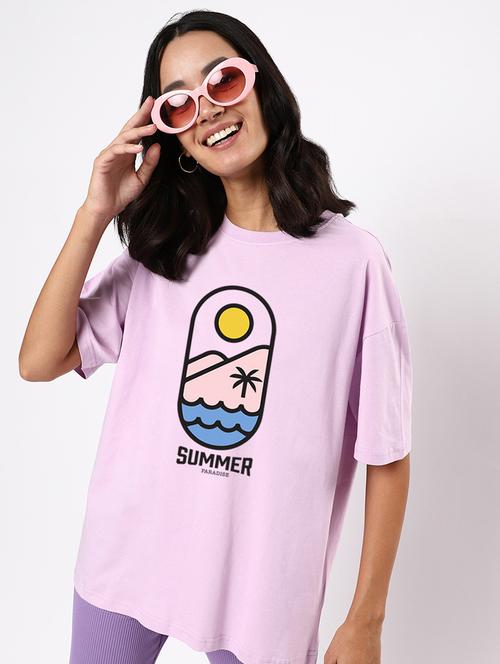 women graphic printed oversized t-shirt - 20745322 - Standard Image - 0