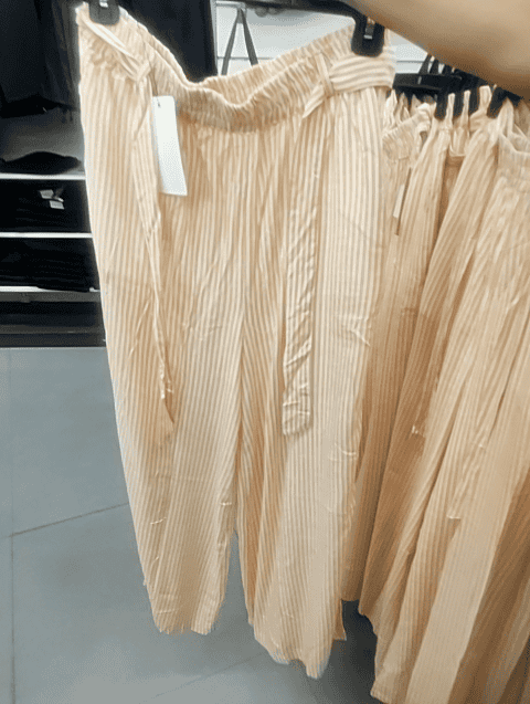 mustard rayon trousers - 20754188 - Zoom Image - 0