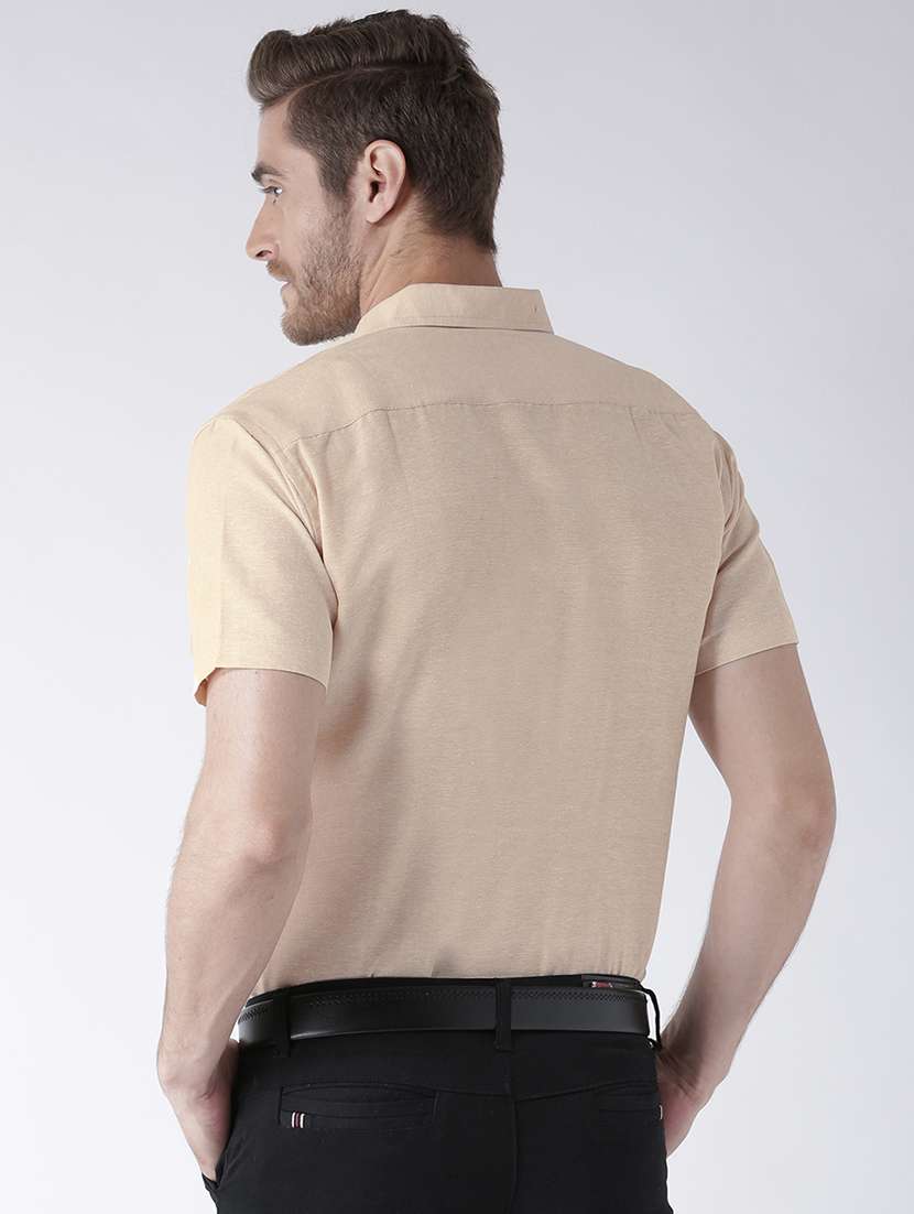 men solid collared formal shirt - 20754410 - Standard Image - 3
