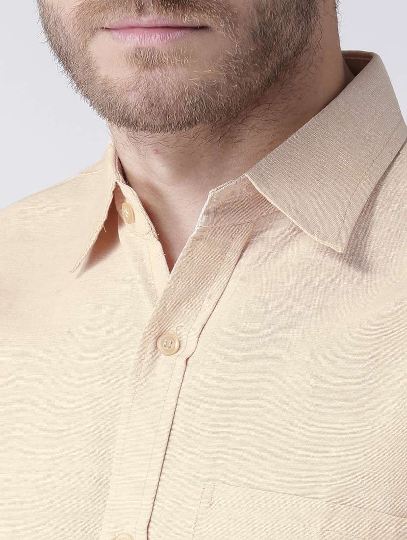 men solid collared formal shirt - 20754410 - Standard Image - 5