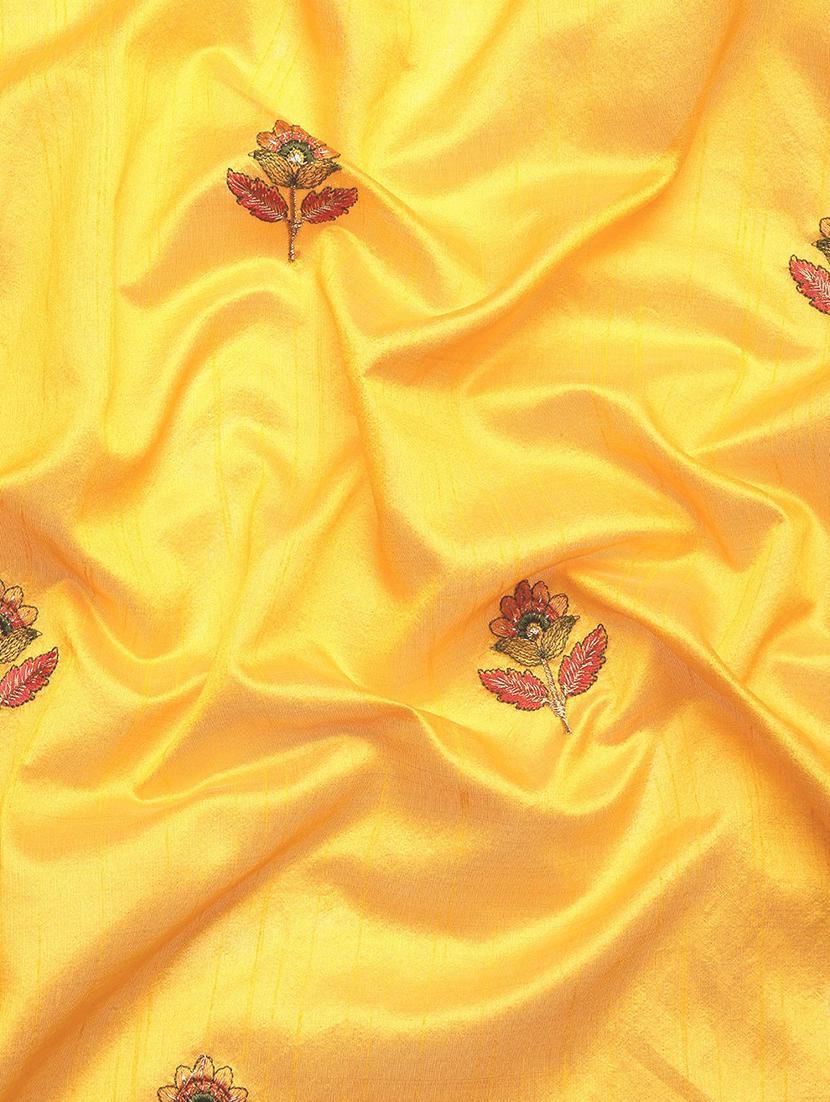 yellow solid with work saree with blouse - 20754465 - Standard Image - 5