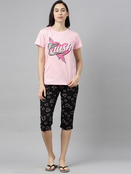 women printed pyjama nightwear set - 20754506 - Standard Image - 0