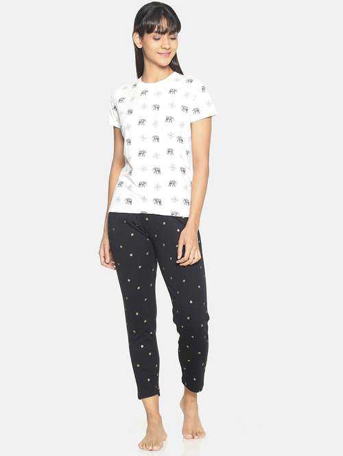 women printed pyjama nightwear set - 20754524 - Standard Image - 0